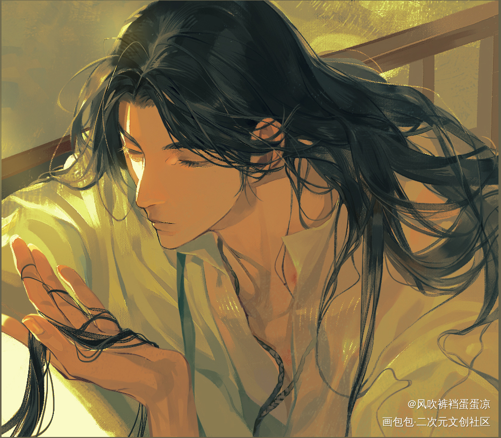 古木入春清色好，不知哪家少年郎_人渣反派自救系统冰秋沈清秋绘画作品