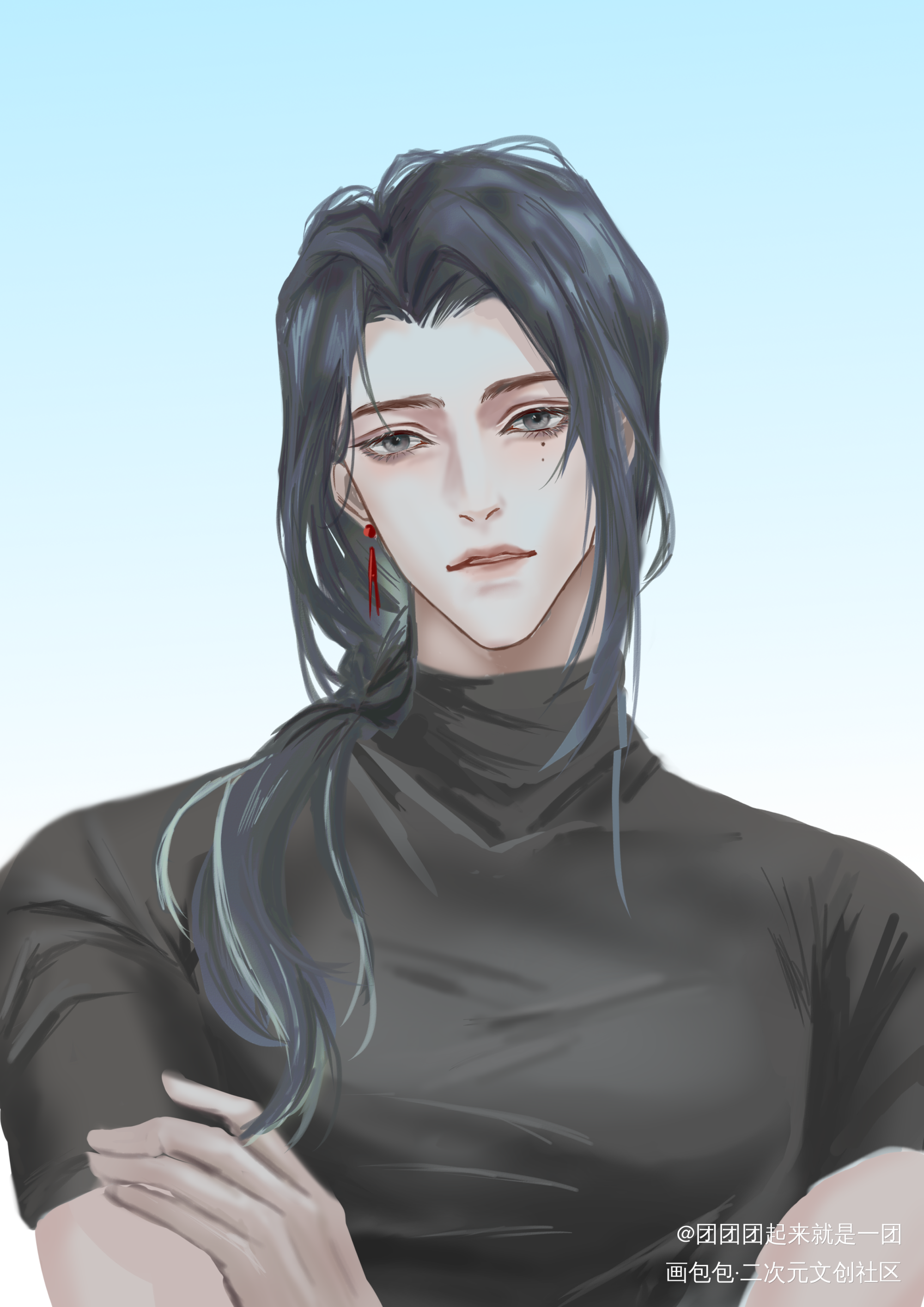 摸个疯批老公_摸鱼绘画作品