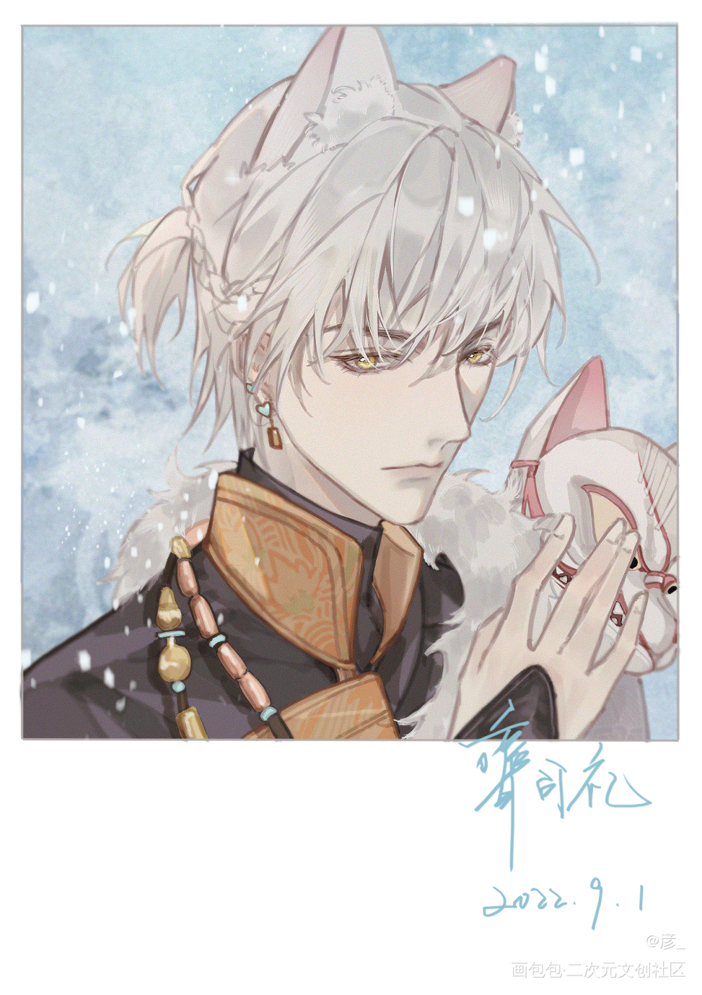 齐司礼生日快乐_光与夜之恋齐司礼绘画作品