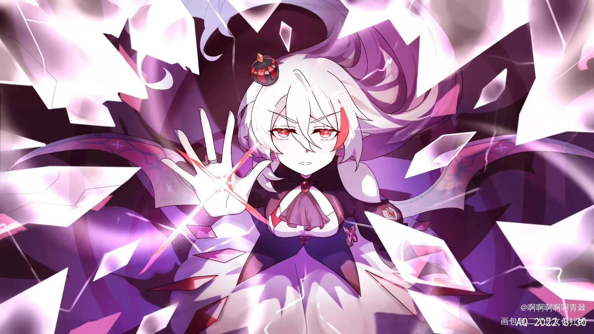 “我带你冲破这个黑暗的牢笼”_个人设计插画创意原创角色插画二次元板绘绘画作品