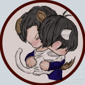 晚夜微雨问海棠，红莲水榭_二哈和他的白猫师尊绘画作品