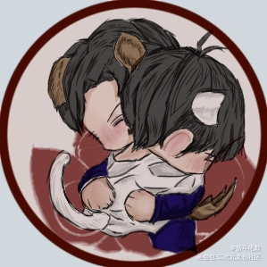 晚夜微雨问海棠，红莲水榭_二哈和他的白猫师尊绘画作品