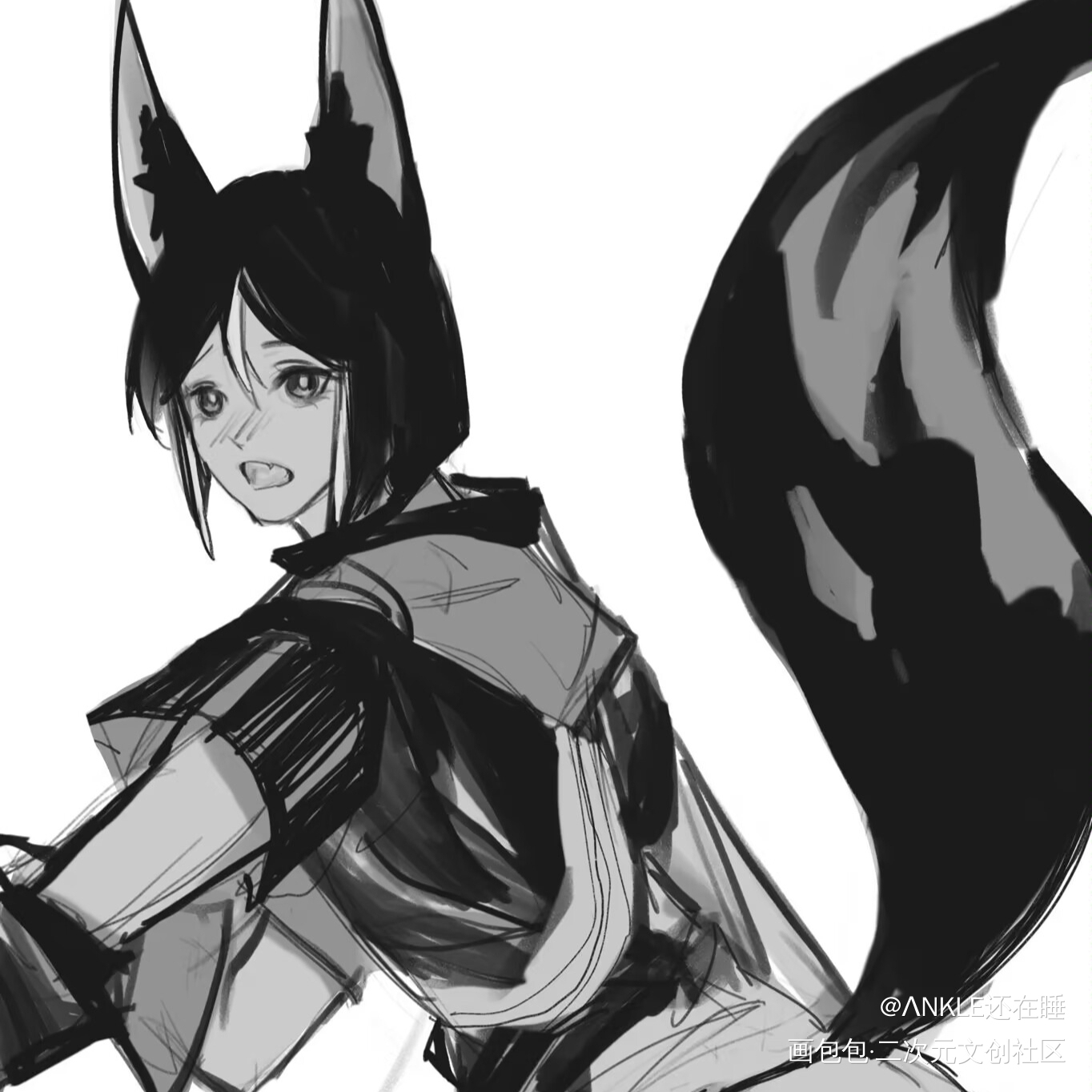 摸摸小狐狸_原神插画提纳里绘画作品