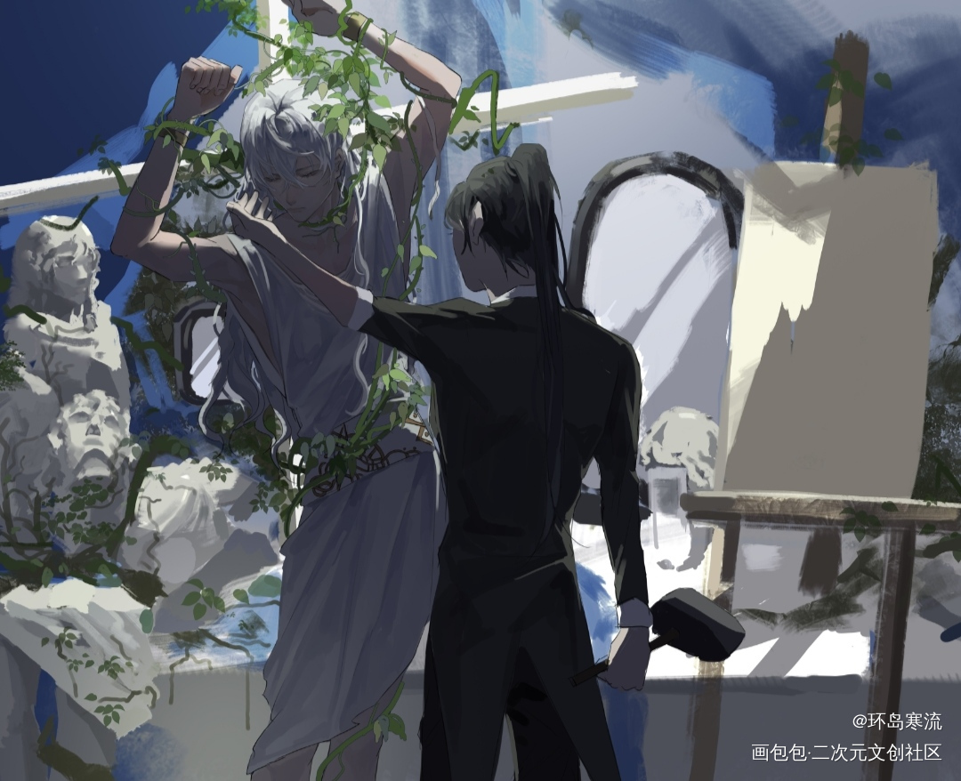 作品_我在惊悚游戏里封神白柳白六塔柳谢塔绘画作品