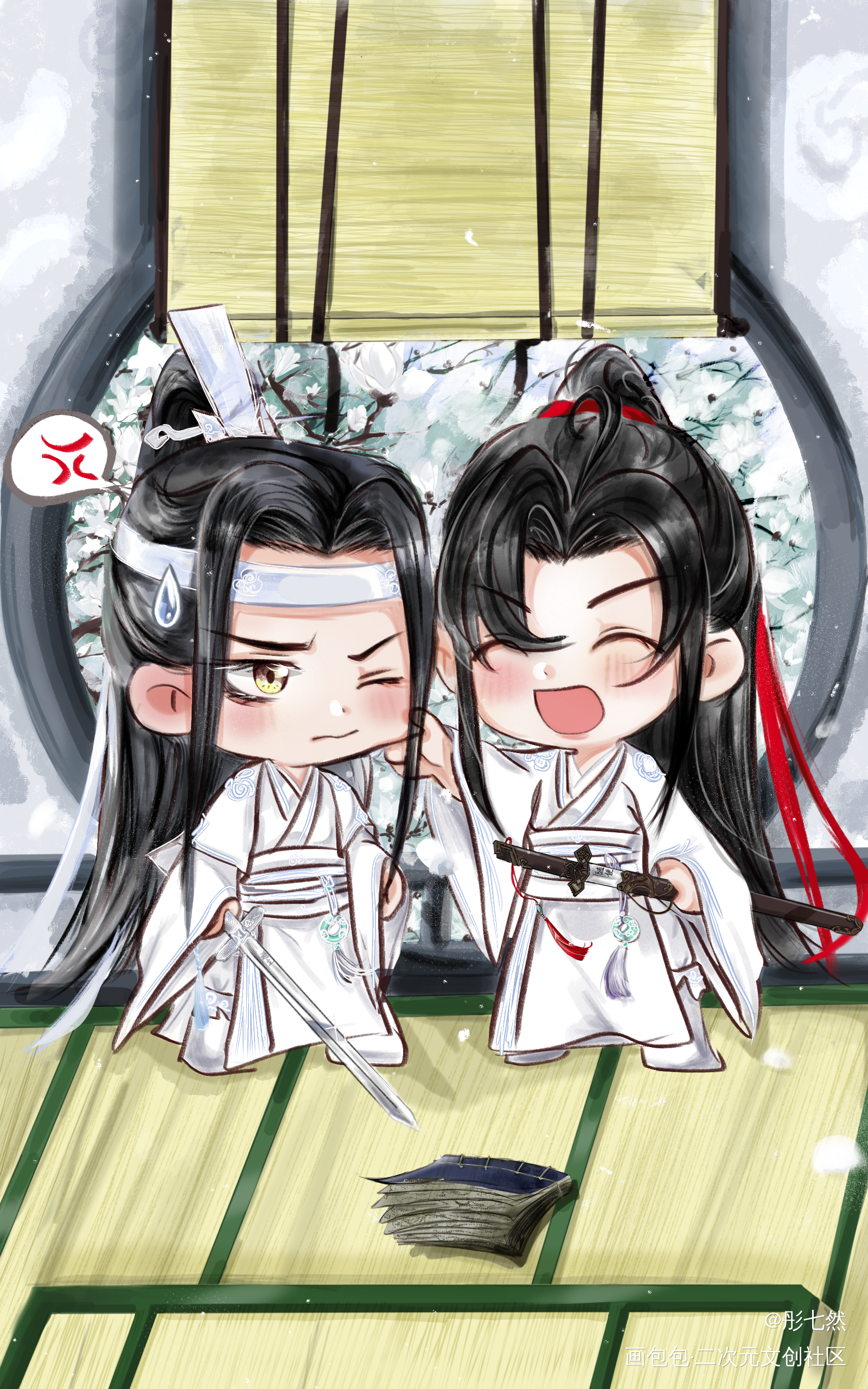 你们不要再打啦！🥺_魔道祖师忘羡蓝忘机魏无羡板绘涂同人绘画作品