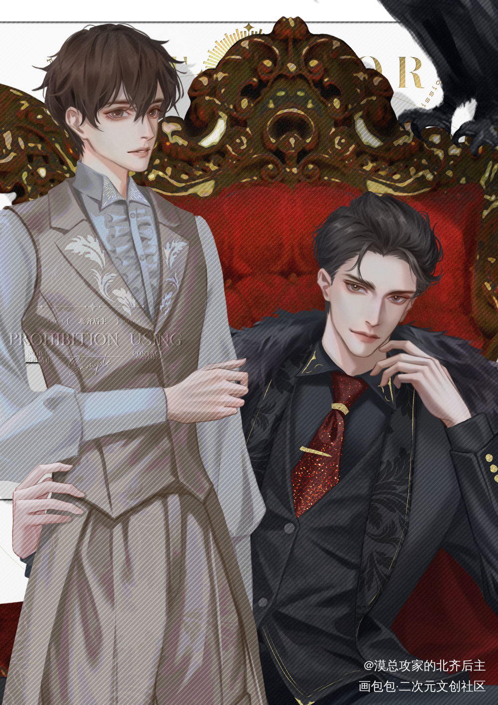 188男团‖群秀 12周年快乐_娘娘腔188男团群秀李程秀邵群绘画作品