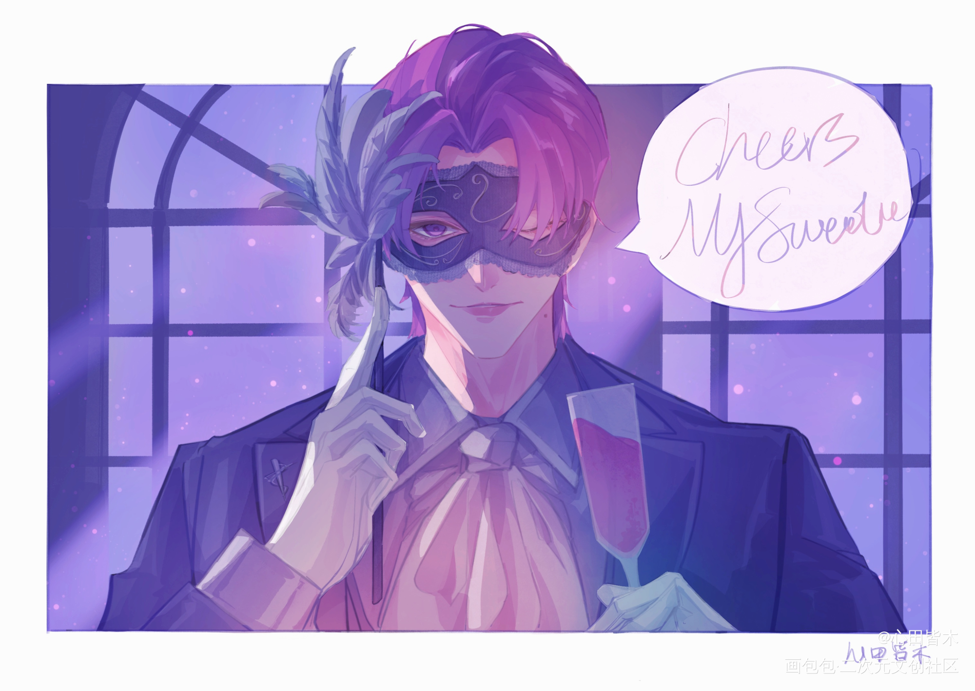 假面舞会_UkiVioletanoctyxVtuber绘画作品