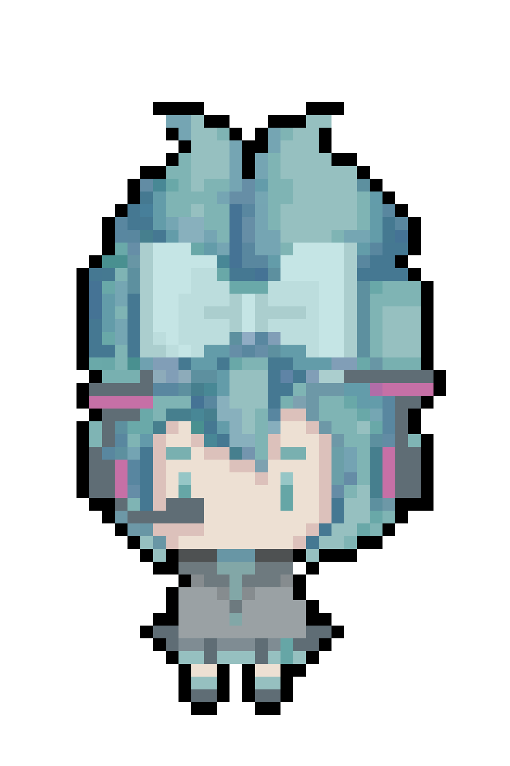 蒜头初音（_初音未来像素绘画绘画作品