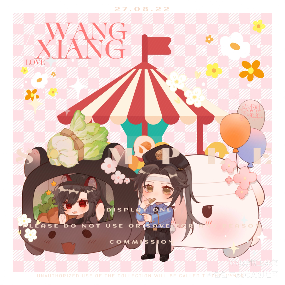 _魔道祖师忘羡Q版绘画作品