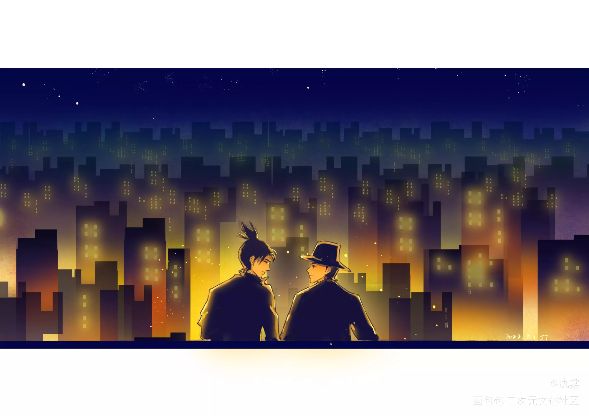 脑补一下😍_新神榜杨戬杨戬沉戬沉香绘画作品