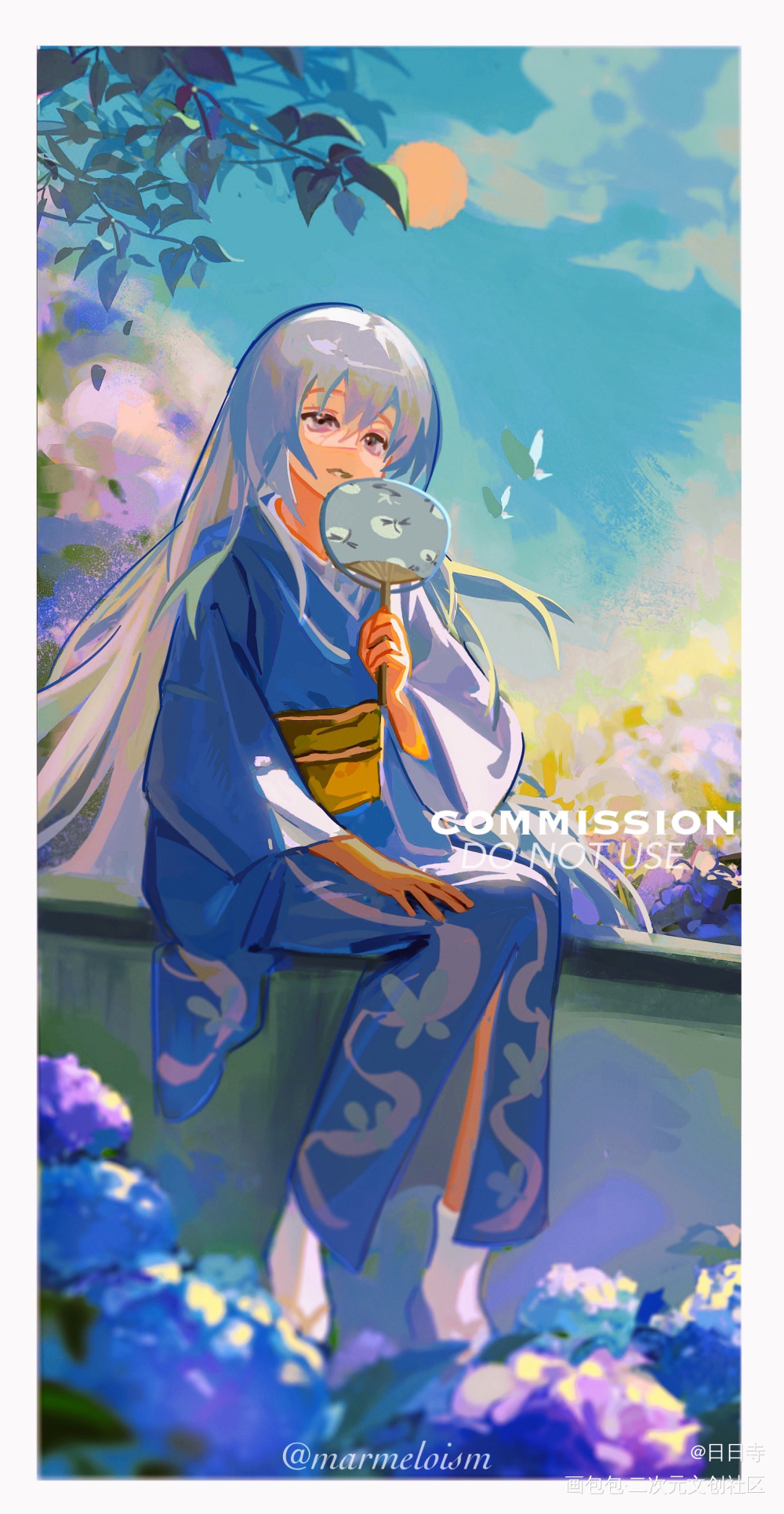紫阳花_插画约稿绘画原创绘画作品