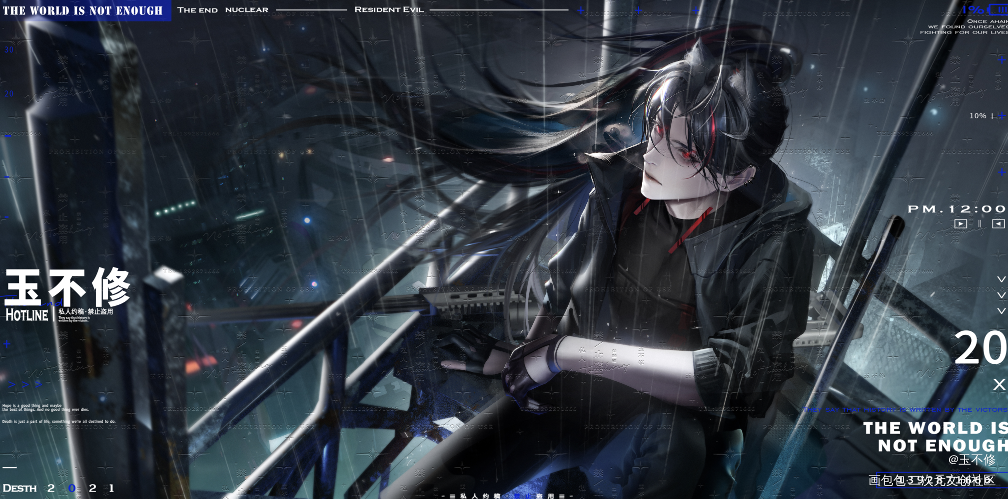 “你逃不出我的狙击范围。”_稿子原创oc绘画作品