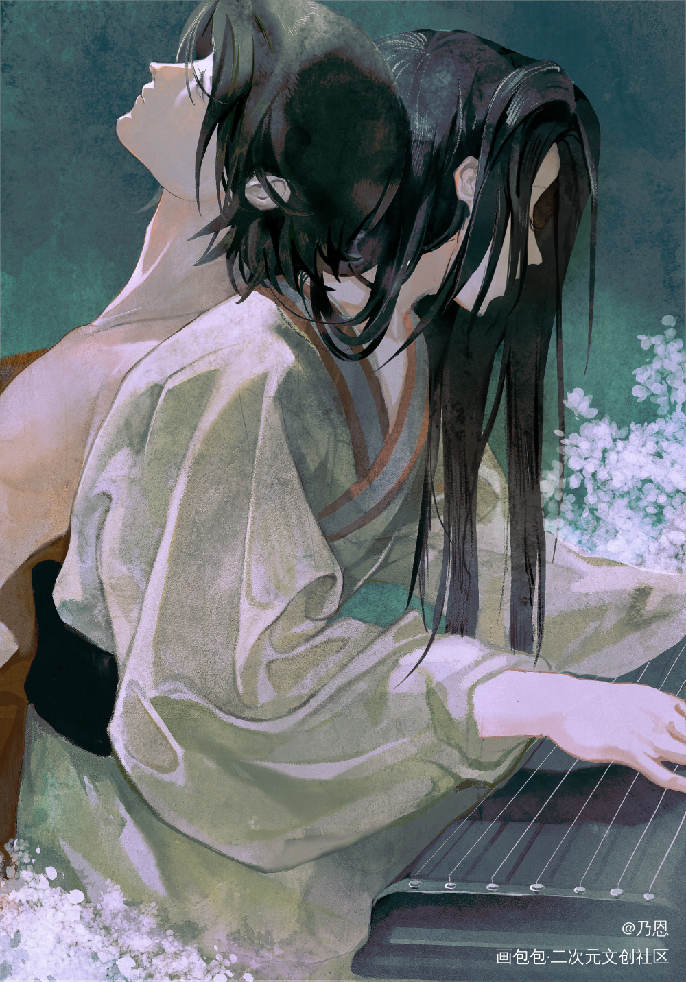 夜沉如水_忘川风华录插画策瑜绘画作品