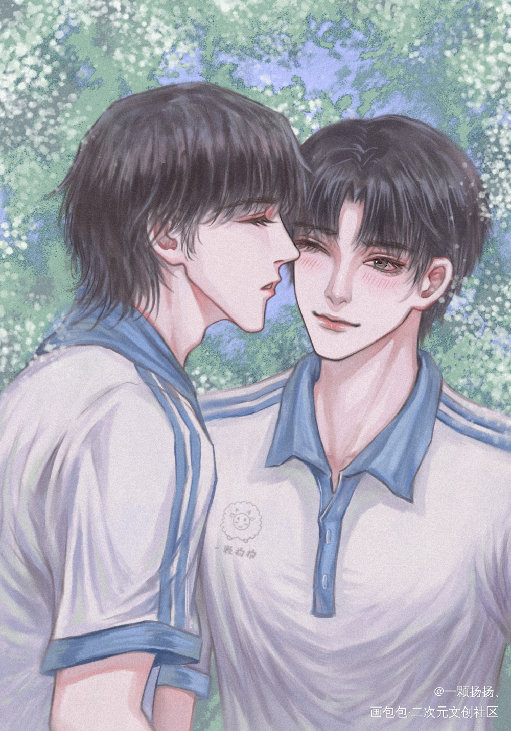 秘•吻_一醉经年188男团寒故绘画作品