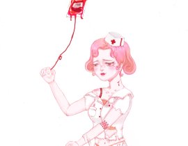 血色护士_绘画作品