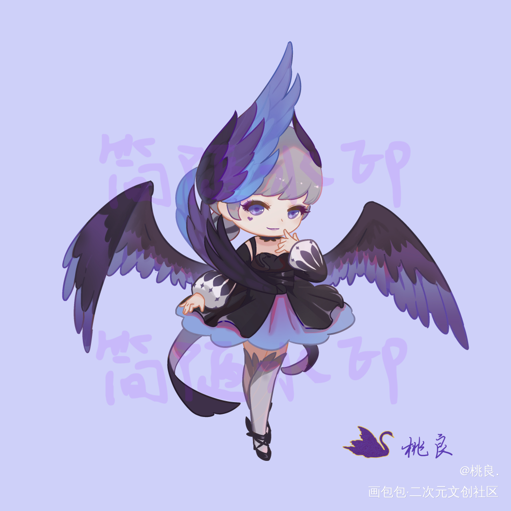 【王者丘丘人】小乔和嫦娥_王者荣耀嫦娥小乔Q版绘画作品