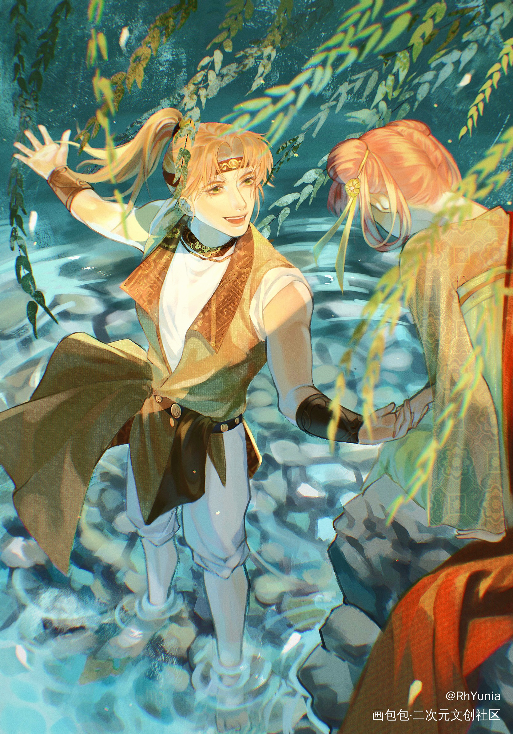 夏天快结束啦！抓紧时间玩水吧！_光与夜之恋夏鸣星procreate绘画绘画作品