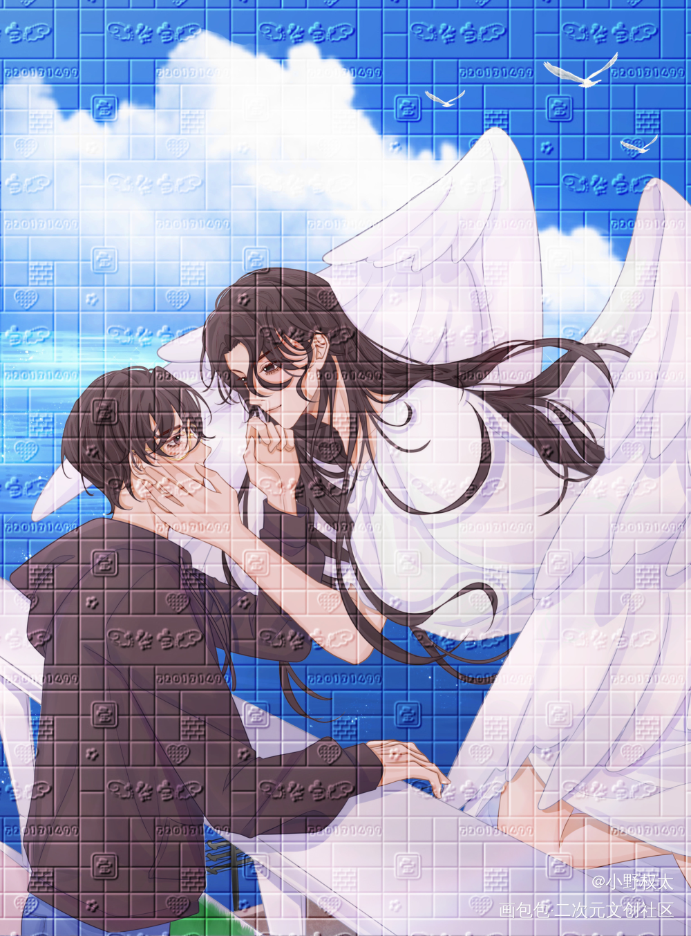 【我只喜欢你的人设】_我只喜欢你的人设自习插画同人稿件绘画作品