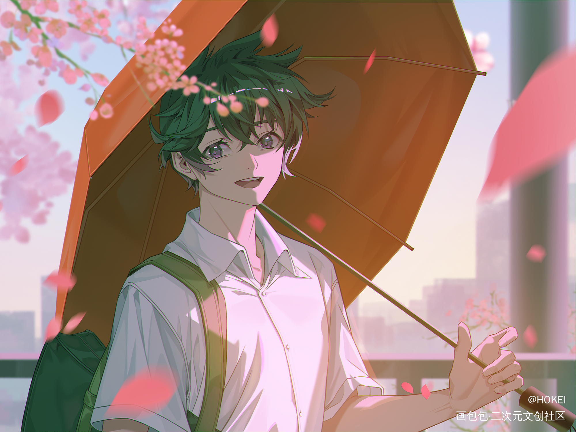 放学后的雨过天晴_插画南云龙之介夏日重现绘画绘画作品