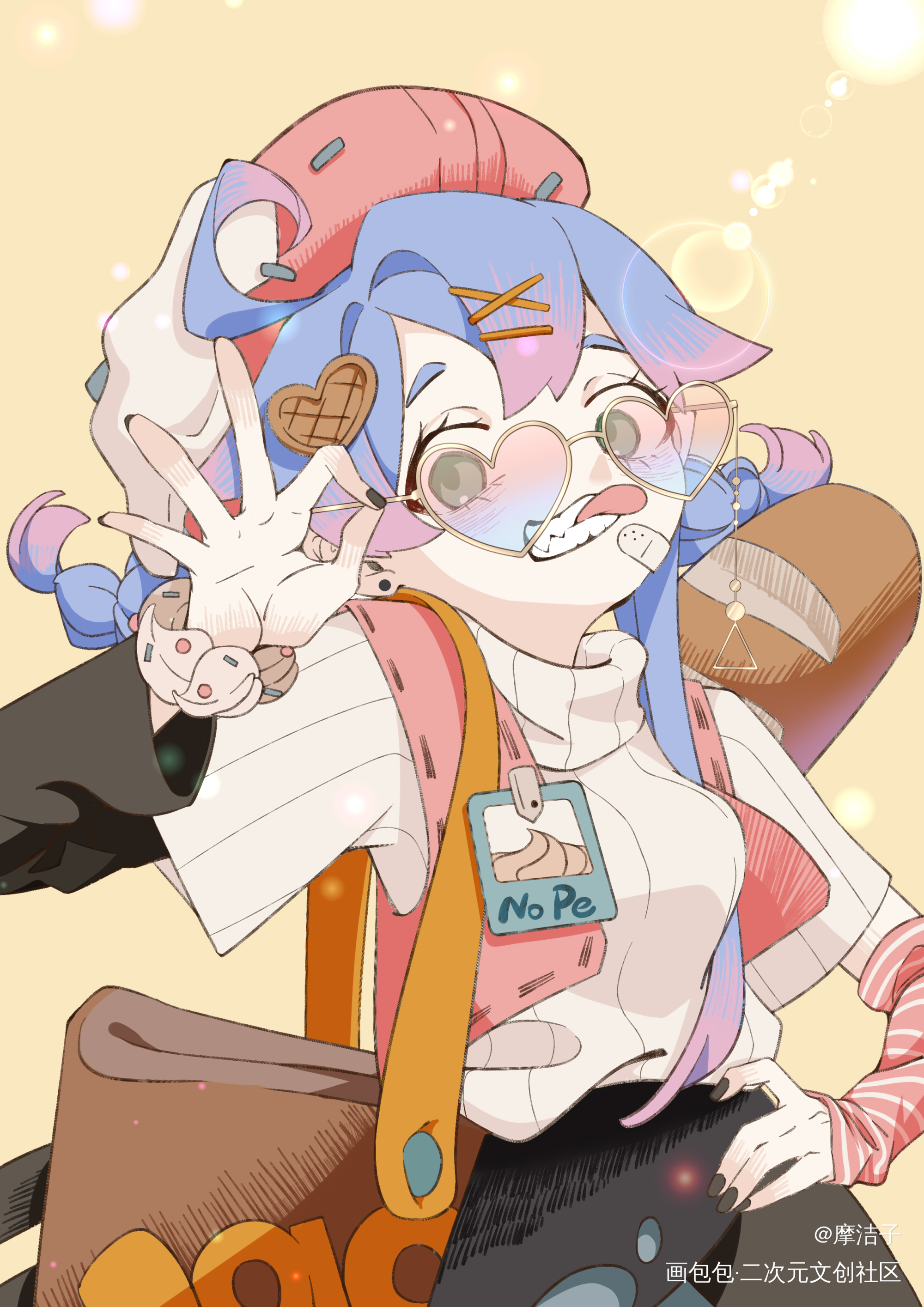 这里摩洁子，请多指教!_原创oc绘画作品