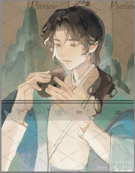 绘画_procreate约稿板绘绘画oc绘画作品