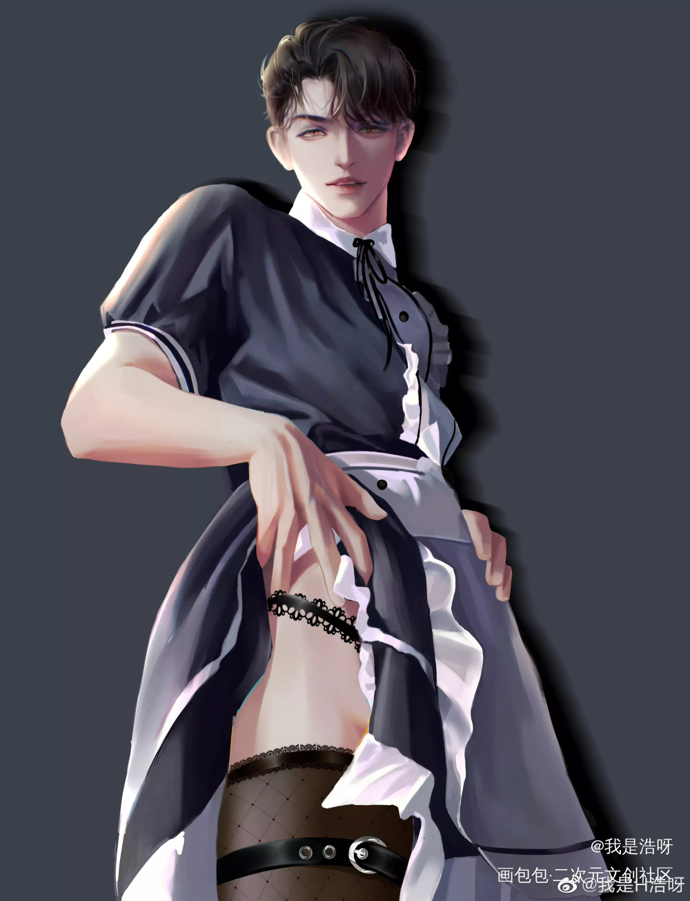 小面包生日快乐_职业替身188男团晏周晏明修绘画作品