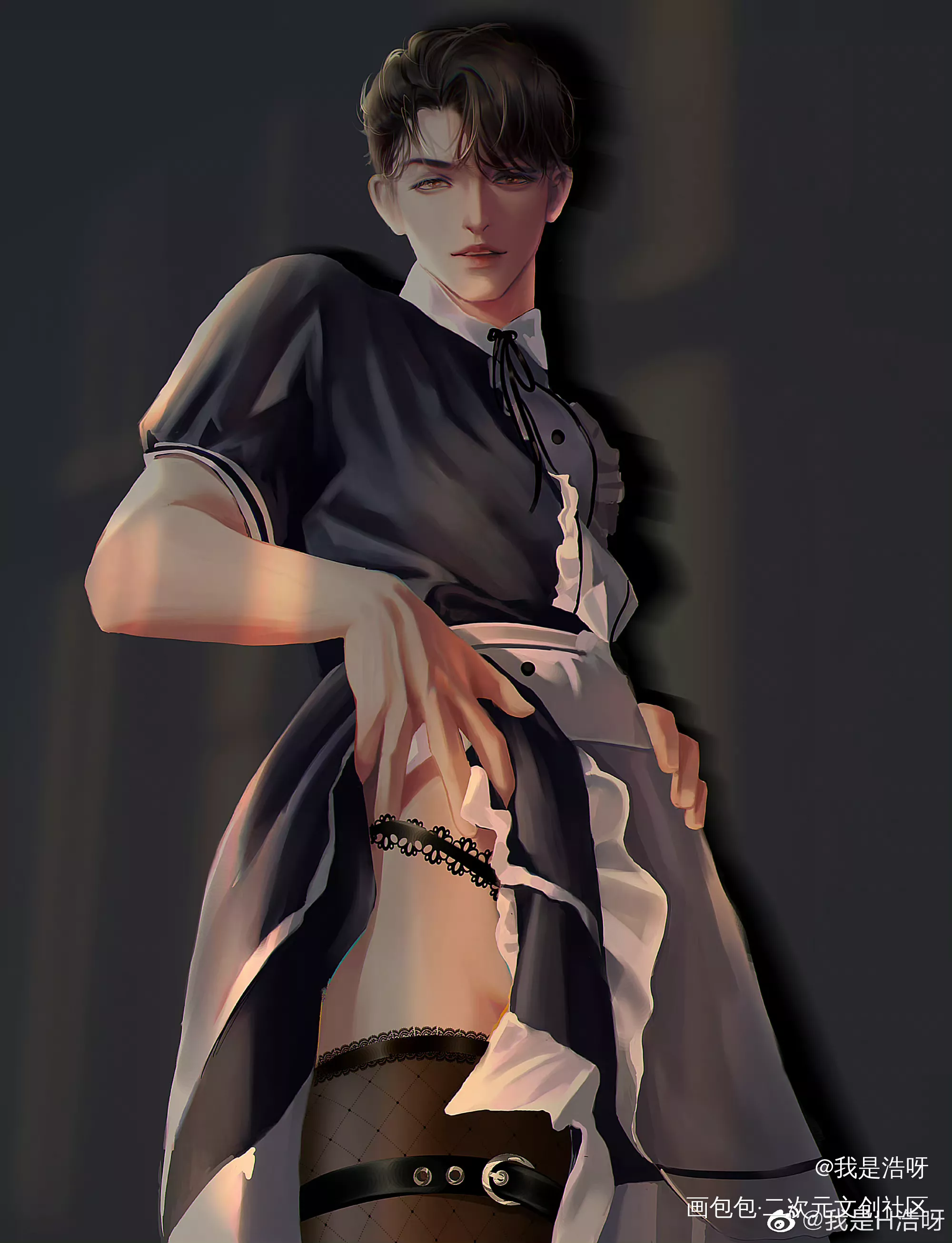 小面包生日快乐_职业替身188男团晏周晏明修绘画作品