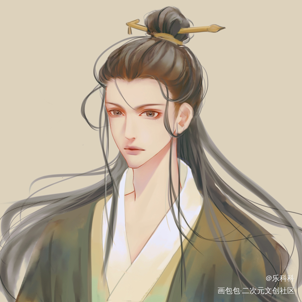 文徵明_江南百景图文徵明头像绘画作品
