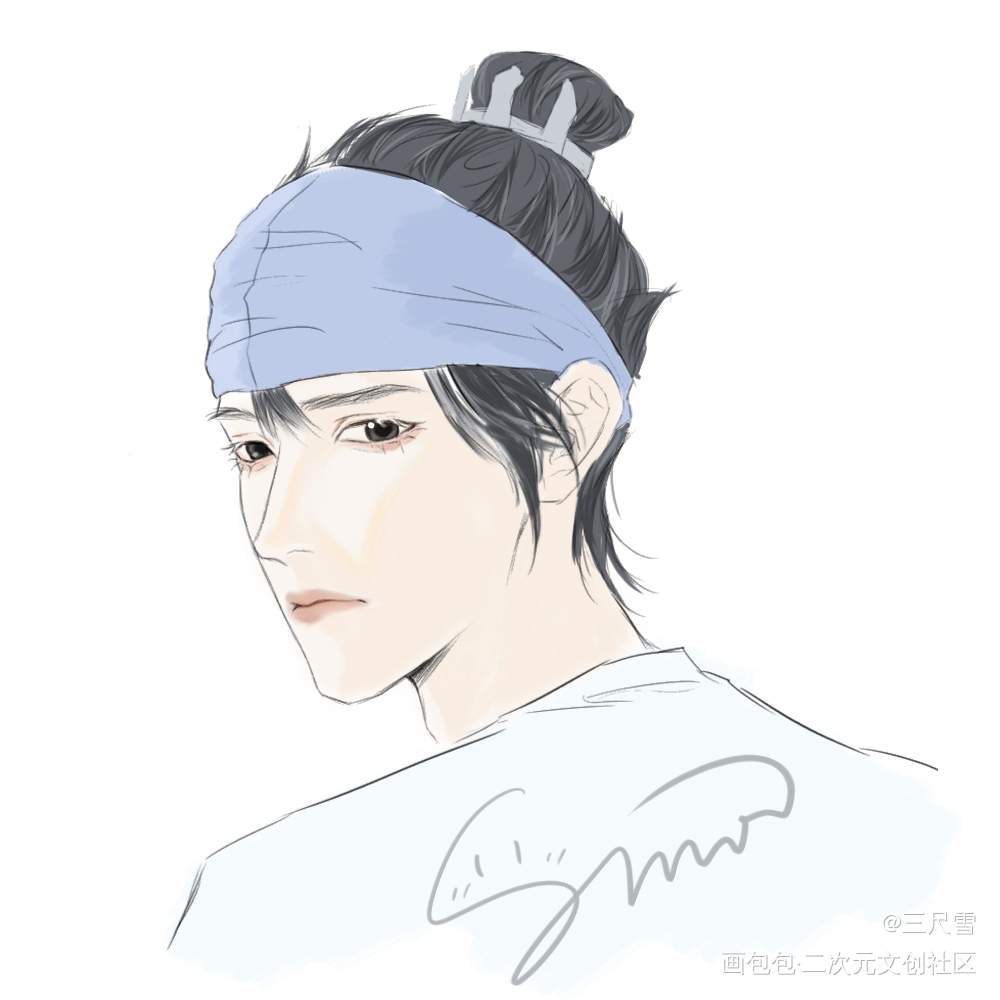 他回眸光也黯淡，他瞌眼佛也动容_新神榜杨戬杨戬绘画作品