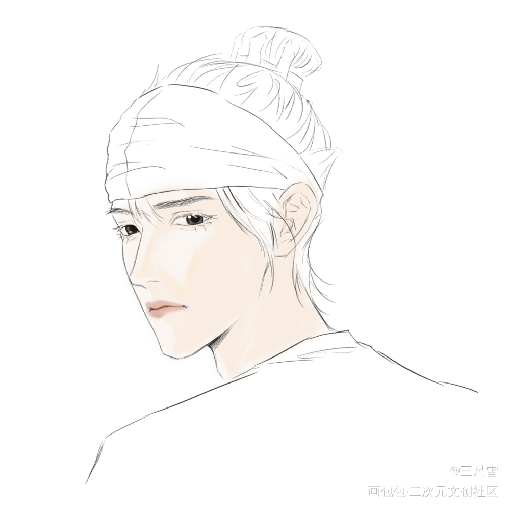 他回眸光也黯淡，他瞌眼佛也动容_新神榜杨戬杨戬绘画作品