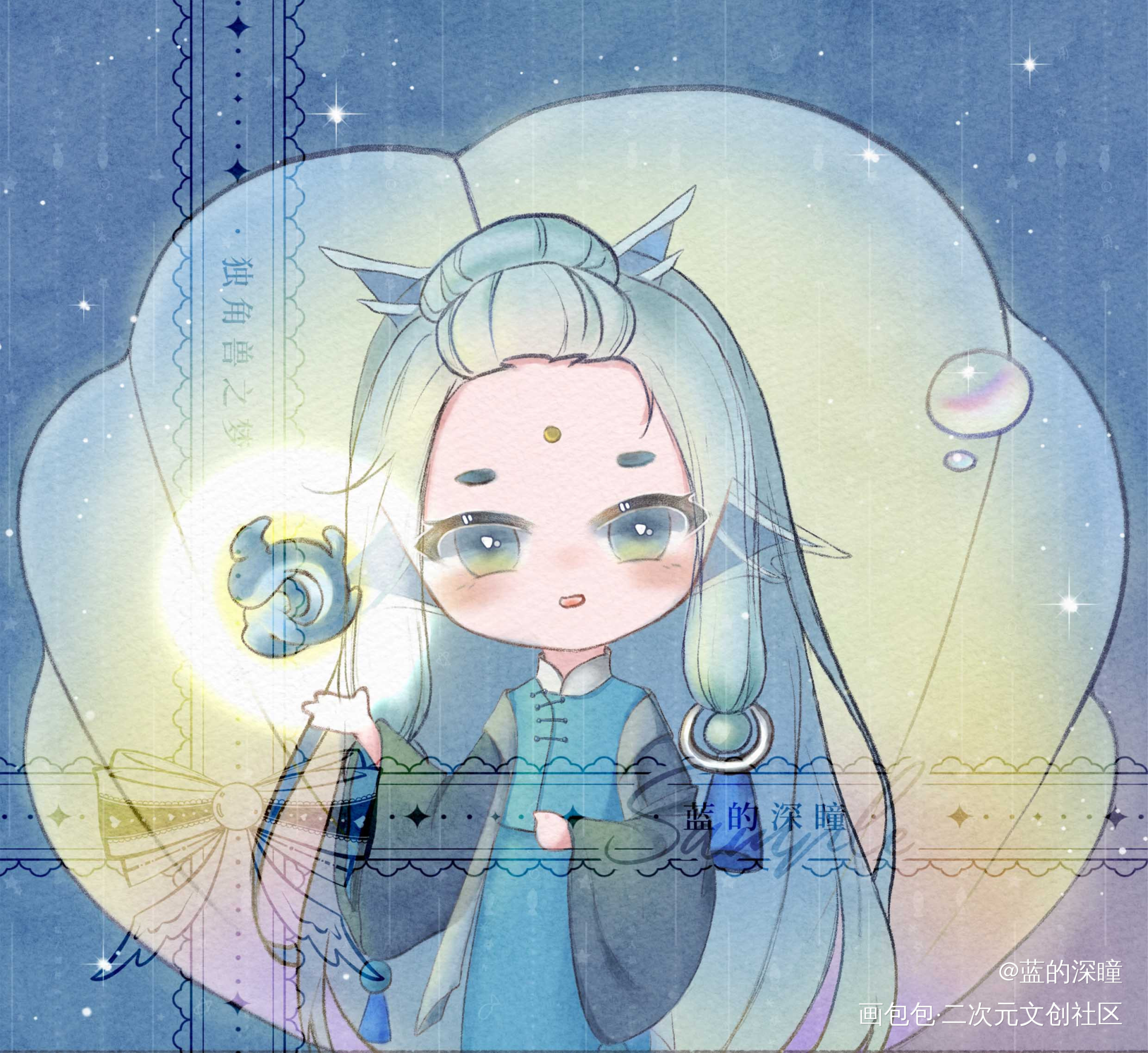 oc_板绘涂Q版绘画oc绘画作品