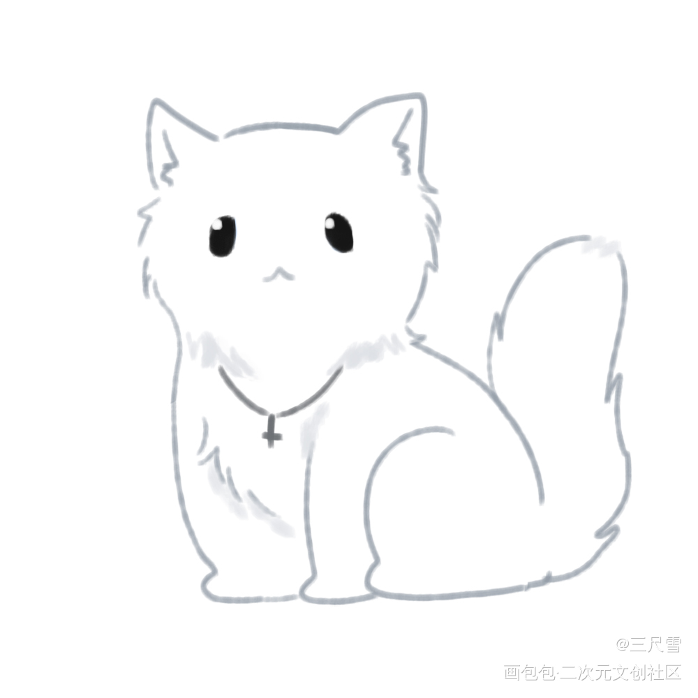 白猫猫6和黑蜥蜴桃_我在惊悚游戏里封神绘画作品