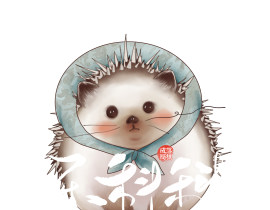 小刺猬_绘画作品