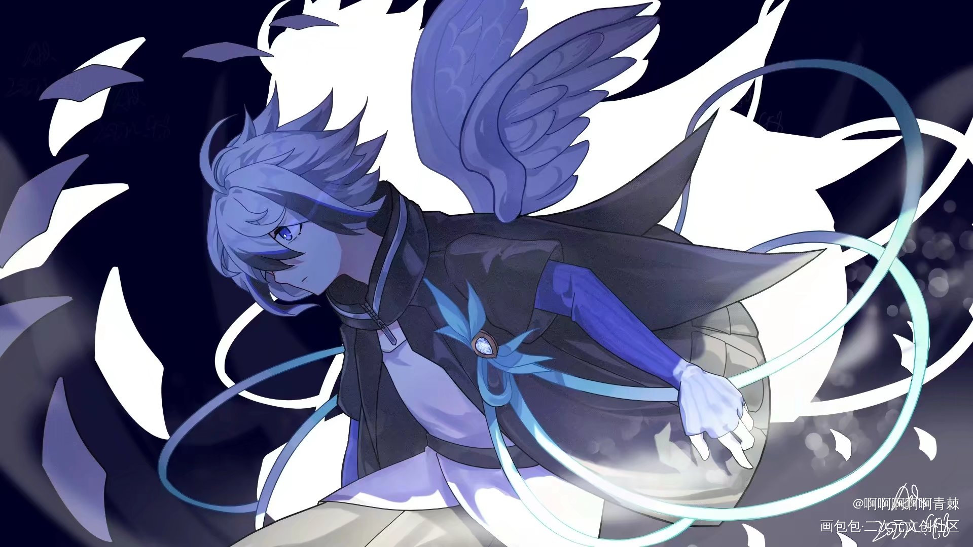 oc插（球球点个关注吧）_个人设计插画创意原创角色插画同人二次元板绘绘画作品