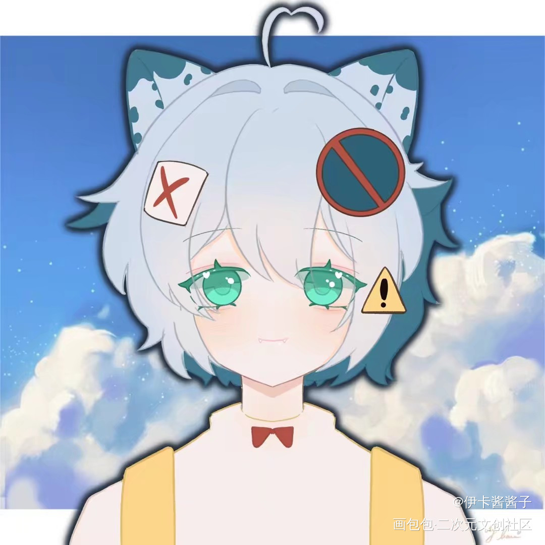 来吸猫_平涂头像同人绘画作品