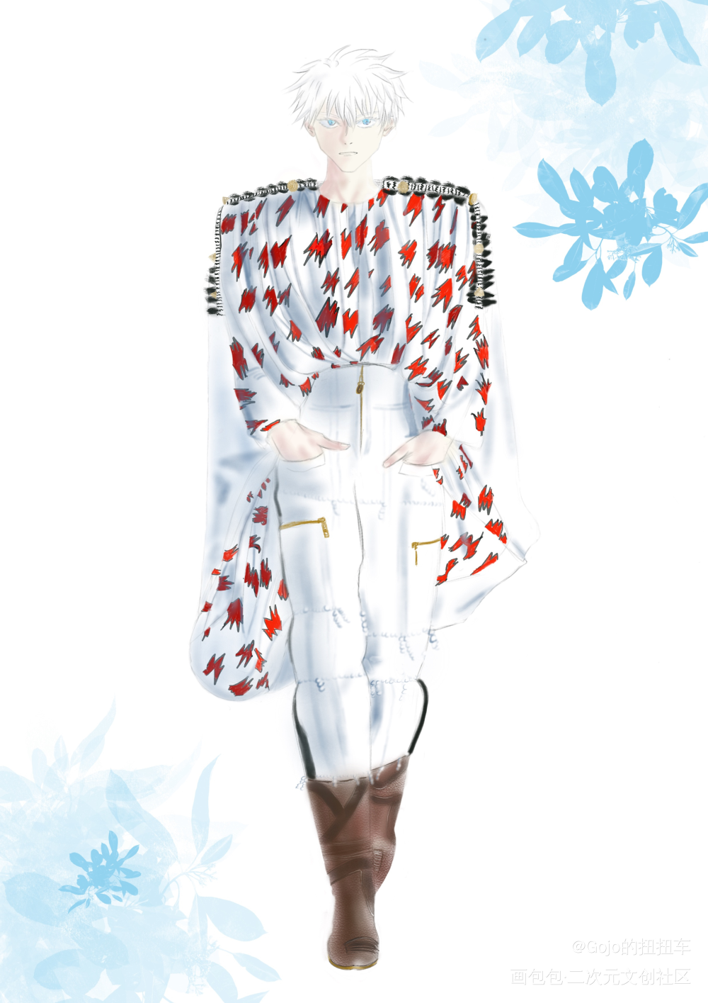 五条的骑士风模特paro_咒术回战夏五五条悟绘画作品