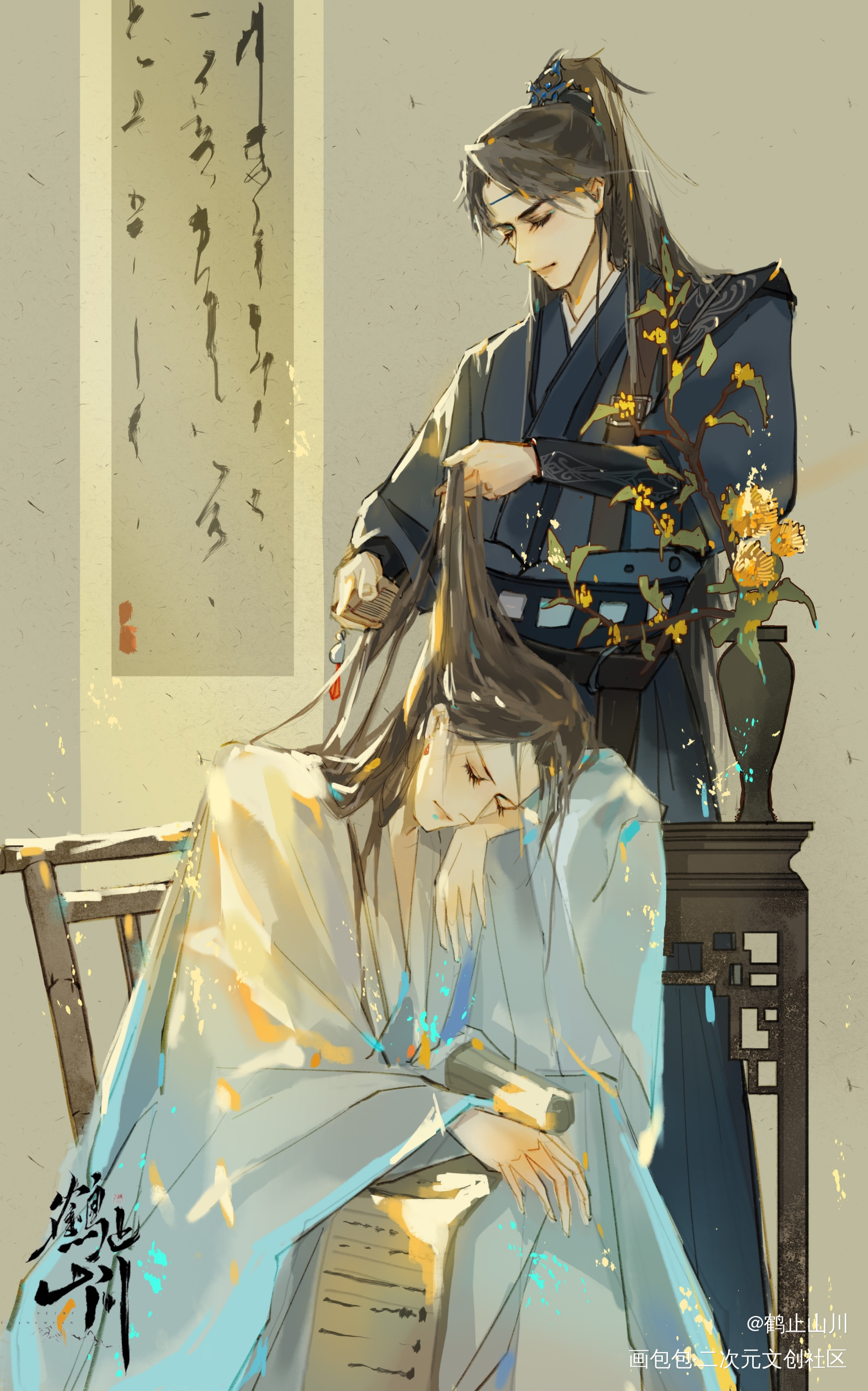【策舟】寻常事_将进酒萧策安策舟沈兰舟唐酒卿绘画作品