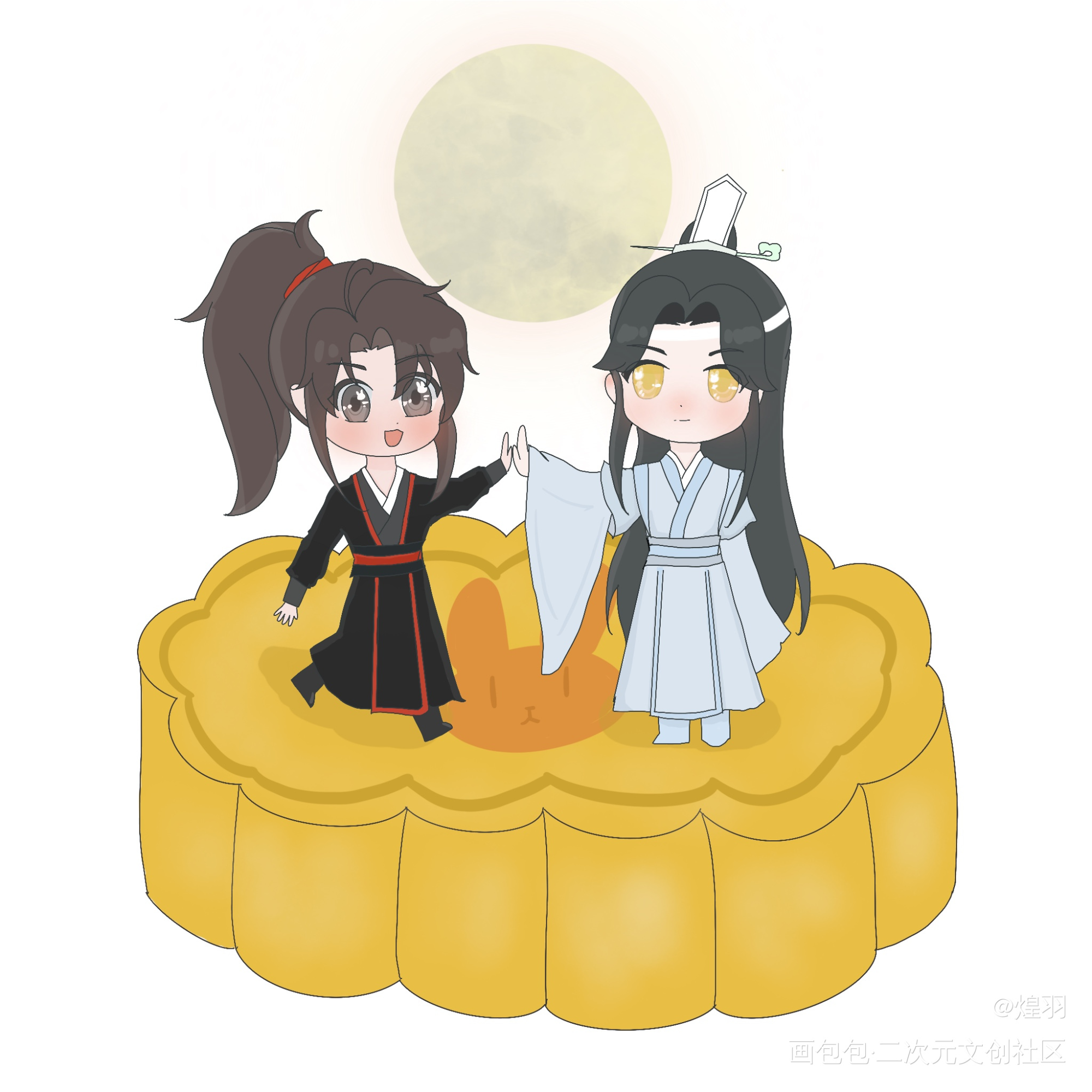 忘羡_魔道祖师忘羡墨香铜臭绘画作品