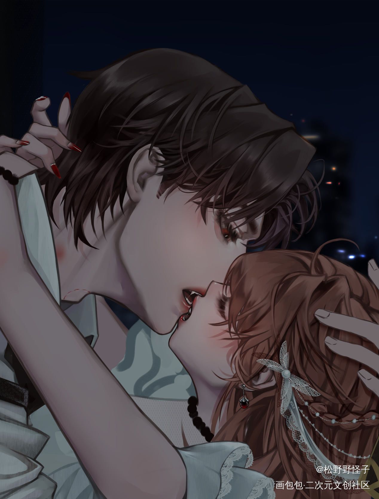 daddy_光与夜之恋陆沉摸鱼页画画约稿绘画作品