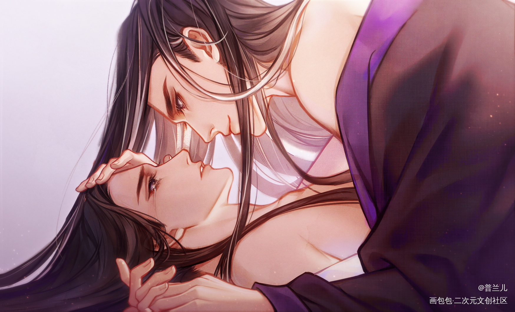 阿峤～_山河剑心千秋晏沈古风同人千秋梦溪石板绘绘画作品