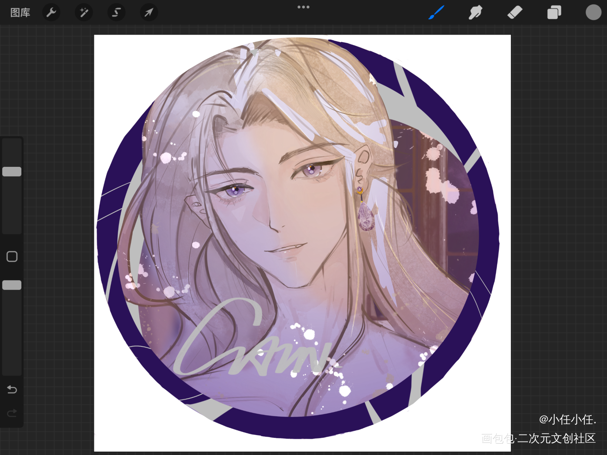 该隐_该隐板绘涂乙女同人月影别墅画渣procreate绘画练习绘画原创绘画作品
