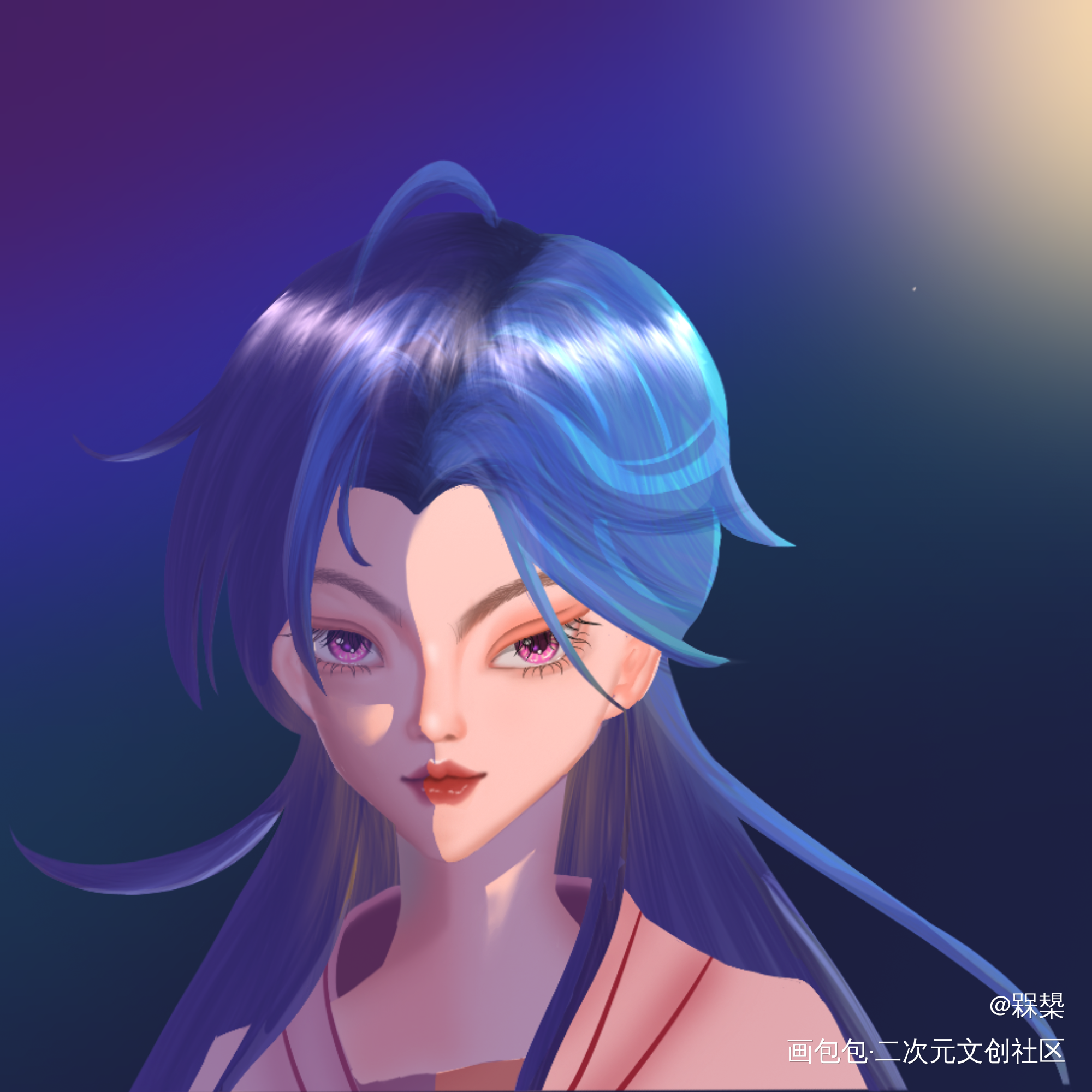 画渣日常_二次元少女绘画作品
