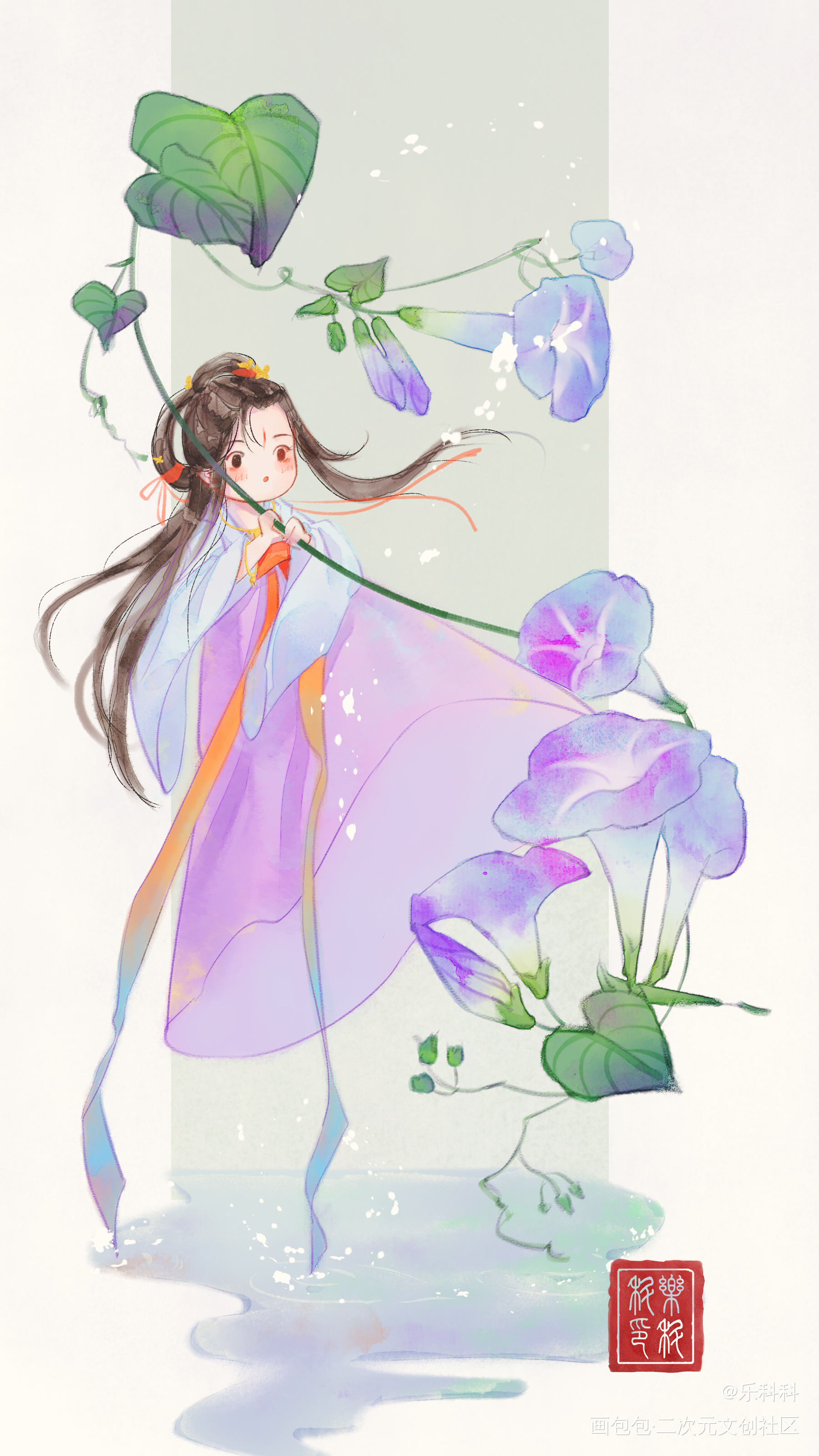 四个小人_板绘涂古风我要上首推插画古风插画绘画作品