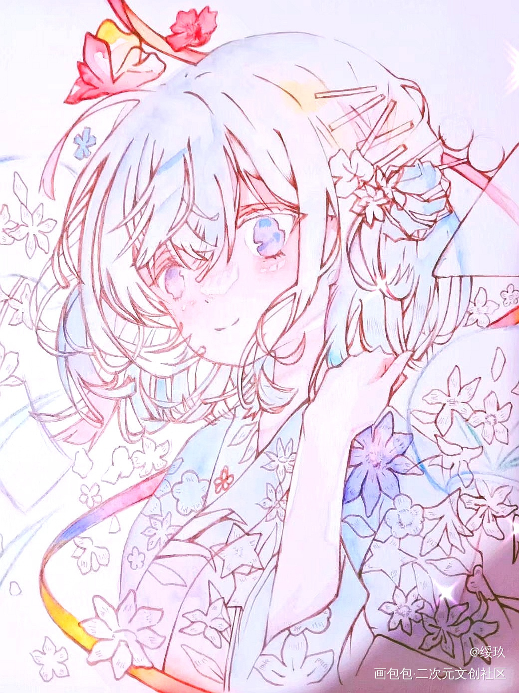 _彩色漫画节日摸鱼页女孩子我要上首推绘画作品
