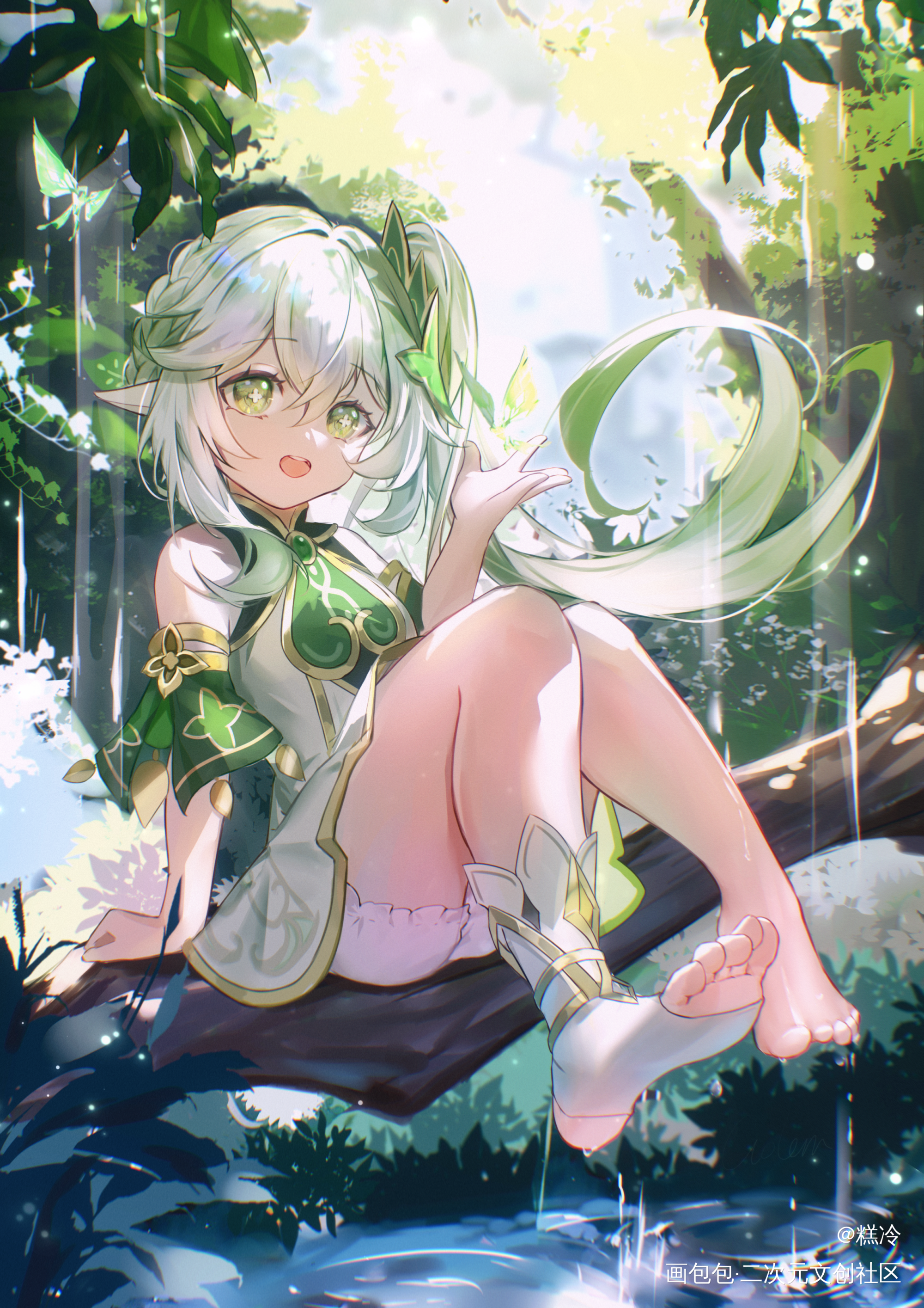 原神纳西妲_原神板绘涂绘画作品