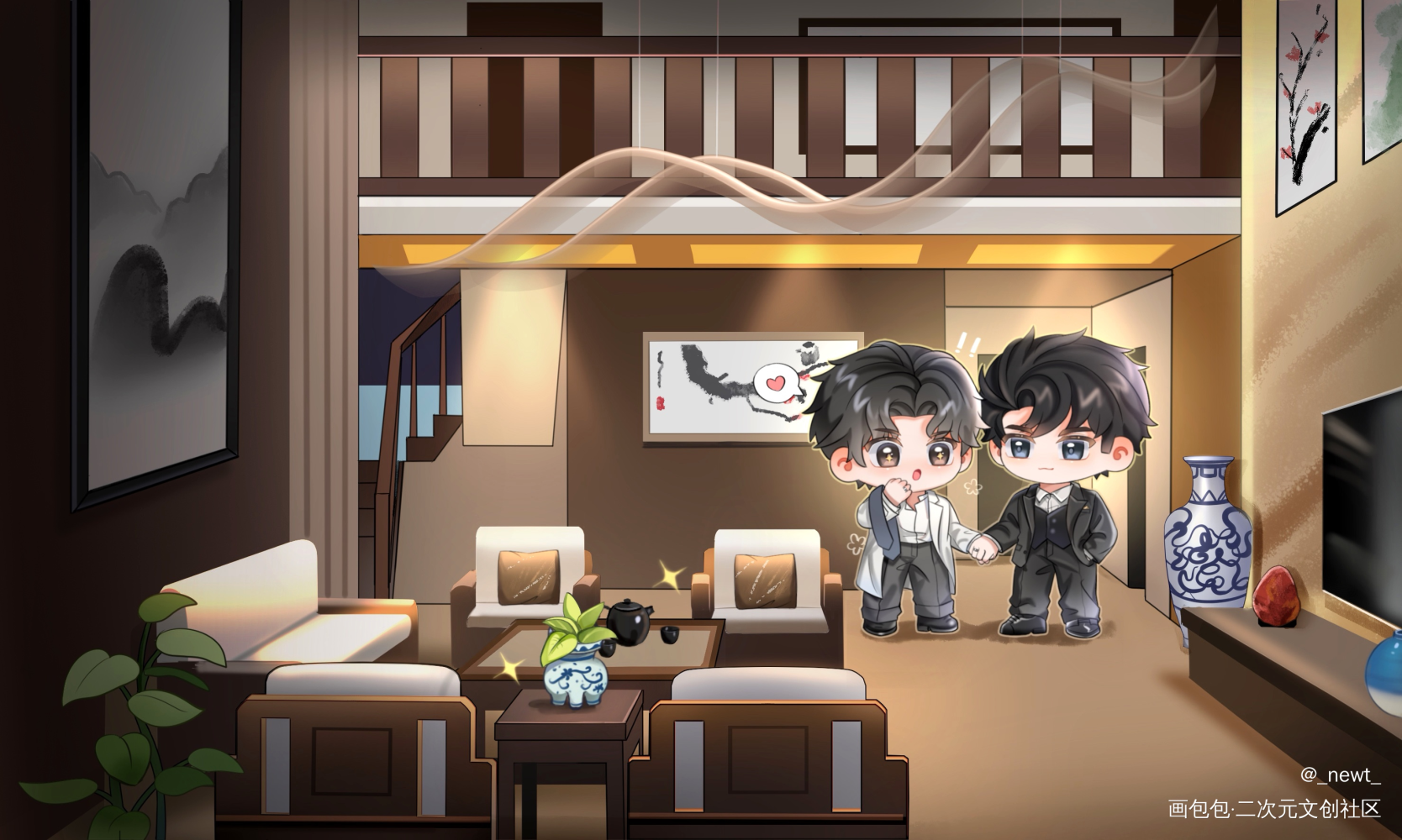 岱岱生日快乐_188男团顶级掠食者瞿沈绘画作品