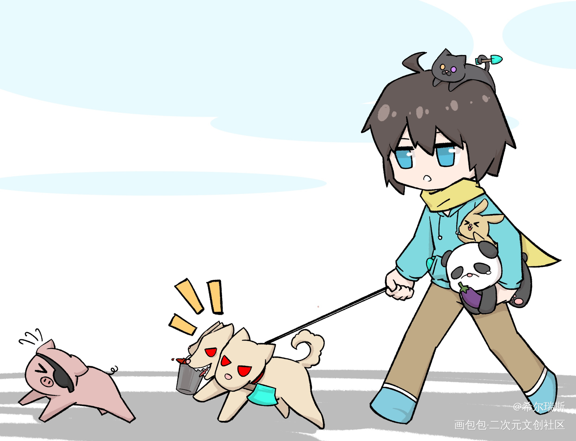 之前速涂的凑数cen生贺_Minecraft绘画作品