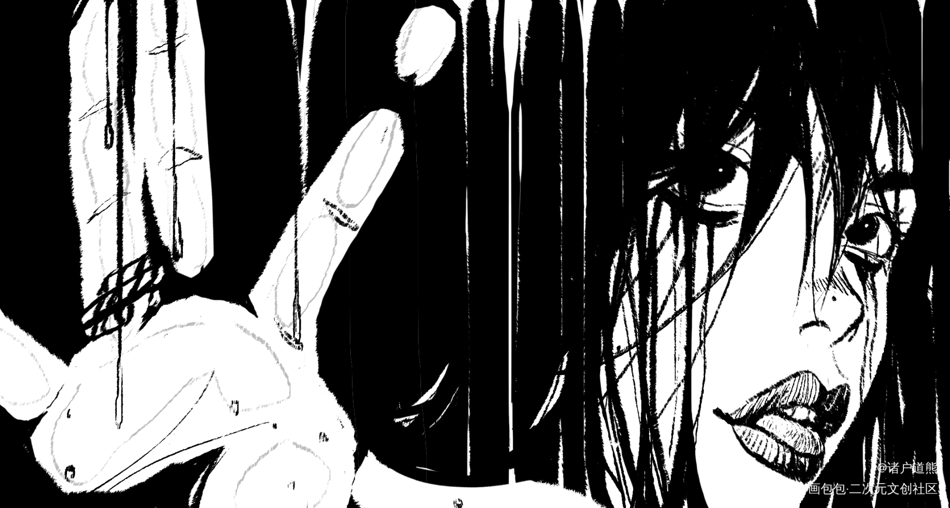 _摸鱼绘画原创绘画作品