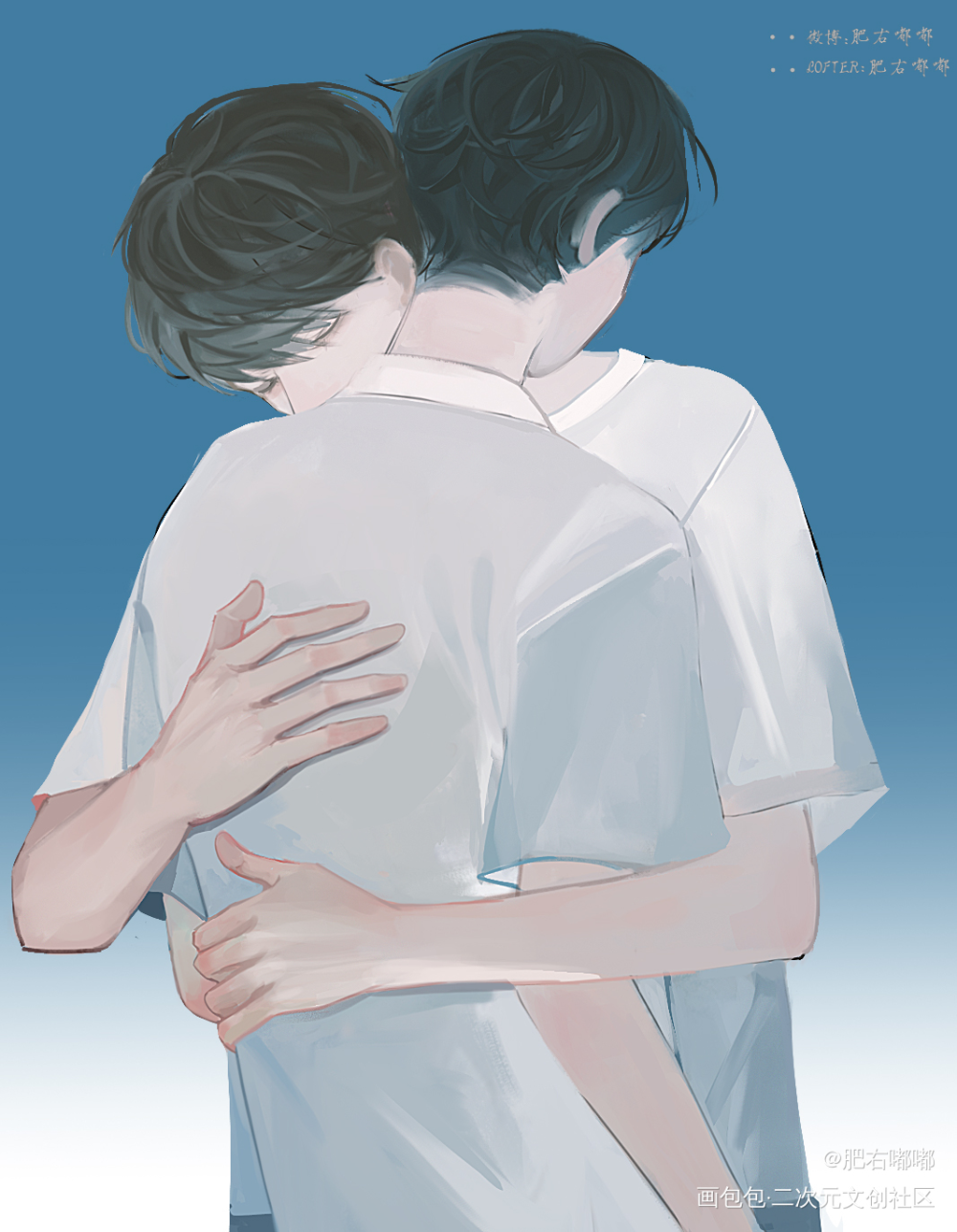 他曾赠我一个无力的相拥_某某添望画画木苏里绘画绘画作品