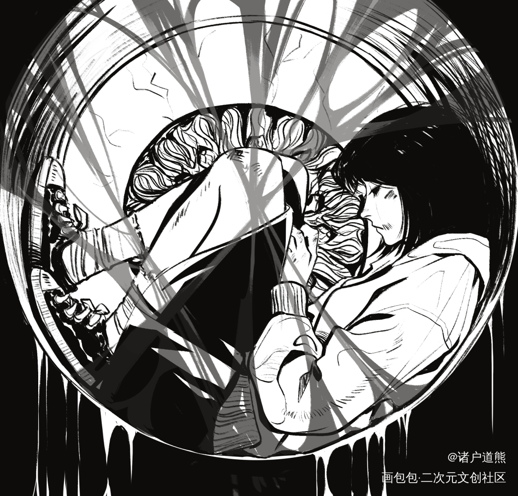 _插画摸鱼绘画原创绘画作品